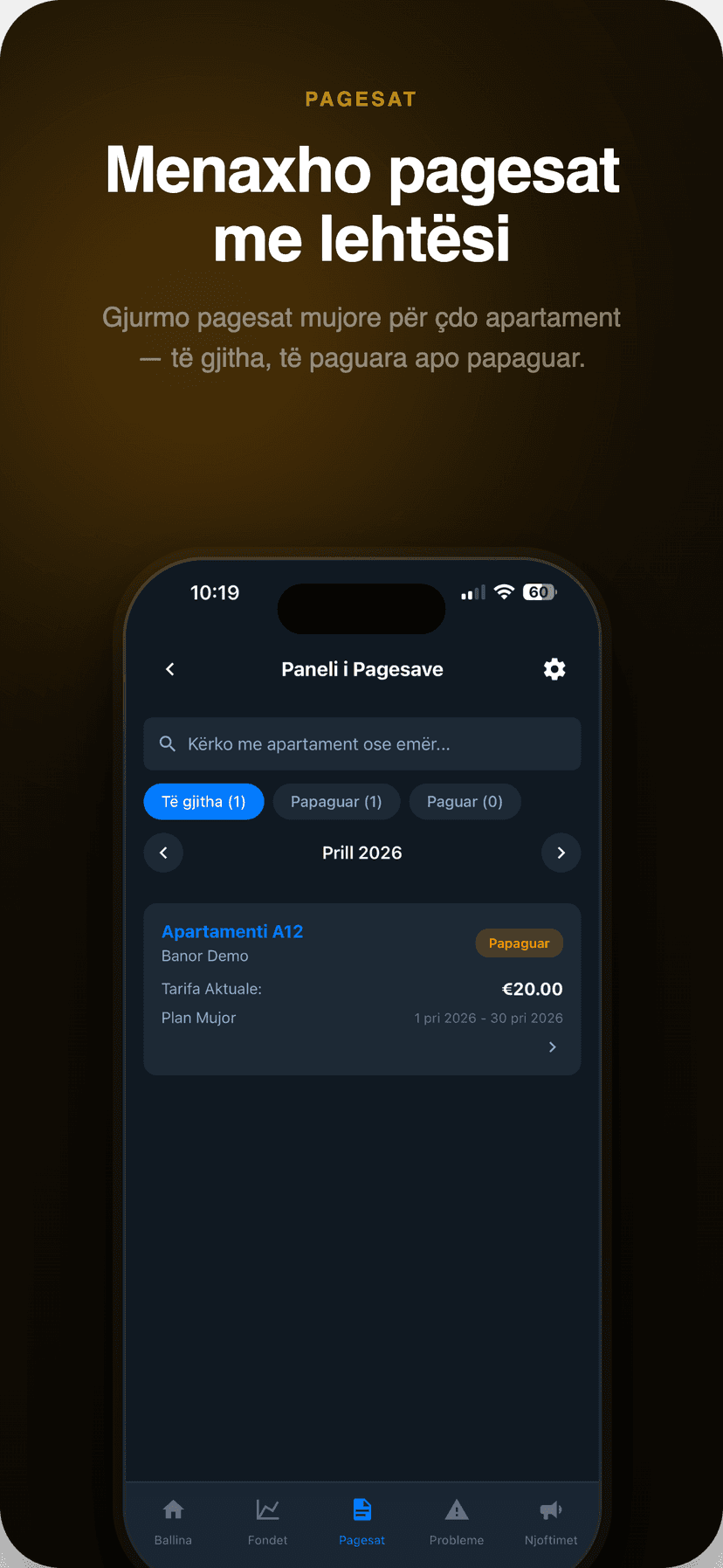 Pagesat – historiku i pagesave